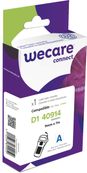 WECARE - Ruban d'étiquettes auto-adhésives pour DYMO - D1 40914 -  1 rouleau (9 mm x 7 m) - fond blanc écriture bleue