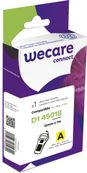 WECARE - Ruban d'étiquettes auto-adhésives pour DYMO - D1 45018 -  1 rouleau (12 mm x 7 m) - fond jaune écriture noire