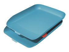 Leitz Cosy - 2 Corbeilles à courrier plastique - bleu