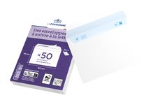 La Couronne - 50 Enveloppes C6 114 x 162 mm - 80 gr - blanc - sans fenêtre - bande auto-adhésive