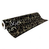Clairefontaine Premium - Papier cadeau - 70 cm x 50 m - 80 g/m² - arabesque or fond noir