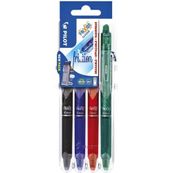 Pilot FriXion Ball Clicker - 4 Rollers effaçables - couleurs assorties
