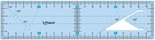 Maped - Règle équerre 2-en-1 - bleu transparent