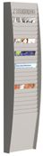 Présentoir mural - 25 cases verticales pour document format A4 - gris