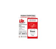 UPrint - Ruban d'étiquettes auto-adhésives pour DYMO 40913 - 1 rouleau (9 mm x 7 m) - fond blanc écriture noire
