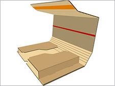 Étui d'expédition postale avec bande adhésive - 35 cm x 43 cm x 5 cm - kraft - Torraspapel