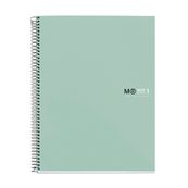 THE ORIGINAL NOTEBOOK, couverture rigide, A4, quadrillage 5x5 mm, 80 feuilles de 1 couleur,  Miquelrius, Aqua.