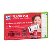 Oxford FLASH 2.0 - Pack de 32 cartes - A7 - ligné - vert