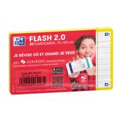 Oxford FLASH 2.0 - Pack de 32 cartes - A7 - ligné - jaune