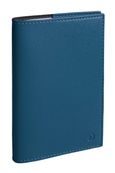 Agenda Soho Prestige avec répertoire - 1 semaine sur 2 pages - 10 x 15 cm - bleu acier - Quo Vadis