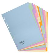 Jet'Up Green - Intercalaire 12 positions - A4 - carte recyclée couleurs pastel