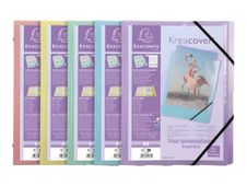 Exacompta Kreacover Pastel - Trieur polypro 8 positions A4 personnalisable - avec 3 rabats - disponible en différents coloris