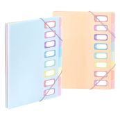 Viquel Rainbow Pastel - trieur à soufflet - pour A4 - à onglets - disponible en différents coloris