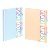 Viquel Rainbow Pastel - trieur à soufflet - pour A4 - à onglets - disponible en différents coloris