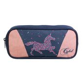 Trousse rectangulaire Cybel - 1 compartiment - bleu/velours - Bagtrotter