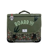 Cartable réversible Dino Kaki 35 cm - 1 compartiment - dinosaure - Pol Fox