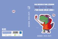 Agenda Fun - 1 jour par page - 12,5 x 17,5 cm - dino - Bouchut