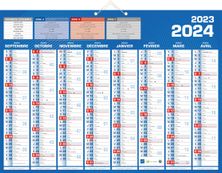Bouchut - Calendrier bancaire 8 mois par face - 40,5 x 55 cm - bleu