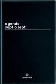 Agenda Boréal Sept O Sept - 1 semaine sur 2 pages - 10 x 15 cm - noir - Oberthur