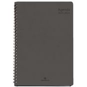 Agenda à spirale Grenade 25 - 1 semaine sur 2 pages - gris - Oberthur