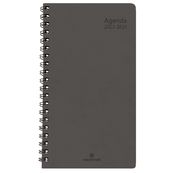 Agenda à spirale Grenade 16 poche - 1 semaine sur 2 pages - gris - Oberthur