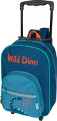 Petit Sac à dos à roulettes Dino - 1 compartiment - marine et bleu - Oberthur