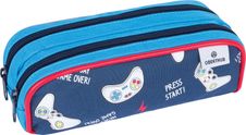 Trousse Les Scolaires Garçon - 2 compartiments - marine et bleu - Oberthur