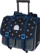 Cartable à roulettes Kickers Boy - 38 cm - 2 compartiments - noir et gris chine - Oberthur