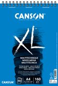 Canson XL - Bloc dessin à spirale - 50 feuilles - A4 - 160 gr - blanc