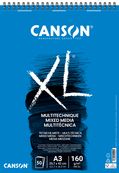 Canson XL - Bloc dessin à spirale - 50 feuilles - A3 - 160 gr - blanc