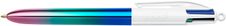 BIC 4 Couleurs Shine Gradient - Stylo à bille 4 couleurs - paon irisé