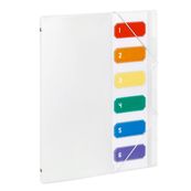 Viquel - Trieur polypro 6 compartiments - A4 - incolore