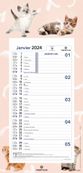 Calendrier mensuel en papier sur plaque nova - 16 x 33 cm - différents modèles disponibles - Oberthur