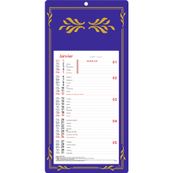 Calendrier mensuel en papier sur plaque skytos - 16 x 33 cm - disponible dans différentes couleurs - Oberthur