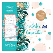 Calendrier Oxford &Me - 1 mois sur 2 pages - 30 x 30 cm - pois