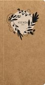 Agenda Kraft fleurs - 1 semaine sur 2 pages - 9 x 17 cm - Bouchut