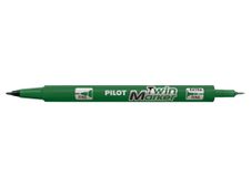 Pilot TWIN MARKER - Marqueur permanent - double pointe fine / extra fine - vert