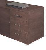 Option 2 tiroirs plats pour console Steely - imitation noyer