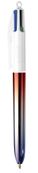 BIC 4 Couleurs - 1 Stylo à bille 4 couleurs Gradient Bleu Blanc Rouge - 1 mm