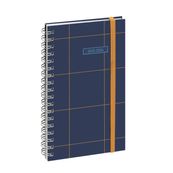 Agenda de poche spiralé 16 mois Casual - 1 semaine sur 2 pages - 9 x 16 cm - bleu foncé - Exacompta
