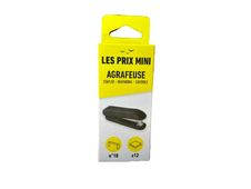 Les Prix Mini - Agrafeuse de bureau noir - capacité de 12 feuilles - agrafes n°10