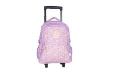 Sac à dos à roulettes KIP Prairie Fleurs - 2 compartiments - rose parme - Kid'Abord