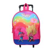 Sac maternelle à roulettes Les Trolls - 1 compartiment - rose - Bagtrotter