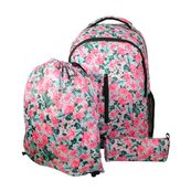 Sac à dos + sac gym + trousse 2 compartiments - hibiscus - Bagtrotter