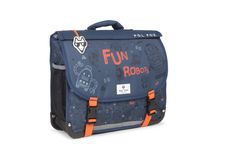 Cartable réversible Robot - 38 cm - 2 compartiments - bleu - Pol Fox