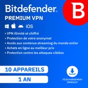 Bitdefender premium - Code d'activation envoyé par email valable pour 10 appareils pendant 1 an