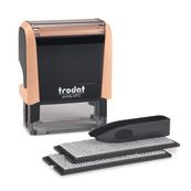 Trodat - Tampon Printy 4912 à faire soi-même - 4 lignes - beige pastel