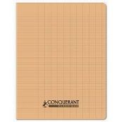 Conquérant Classique - Cahier polypro 17 x 22 cm - 96 pages - grands carreaux (Seyes) - abricot