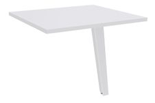 Retour direct pour bureau Steely - L80 - 1 Pied métal blanc - plateau blanc