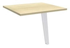 Retour direct pour bureau Steely - L80 - 1 Pied métal blanc - plateau erable